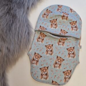 Talve tuukrimüts Leopardiemme kalli (helesinine)