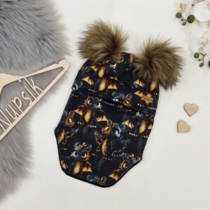 Talve tuukrimüts Mustad draakonid